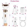 4 In 1 Women Electric Hair Shaver USB Rechargeable Hair Remover Cordless Eyebrow Nose Hair Trimmer