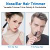 Ear and Nose Hair Trimmer for men and women-2020, Professional nose hair trimmer with Stainless Steel Blad & IPX7 Waterproof System, Facial Eyebrow an