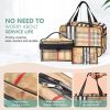 3 Pack Makeup Bag;  Travel Cosmetic Bag with Zipper Handle Waterproof Striped Transparent Toiletry Bag Portable Organizer Cases Set for Women and Girl